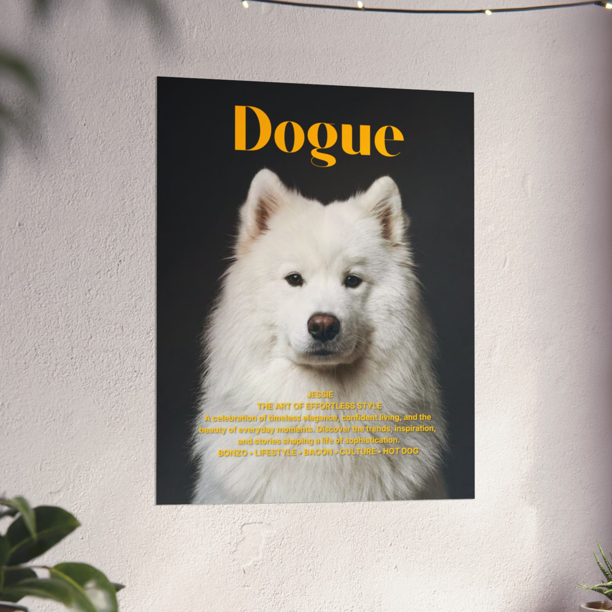 Custom Dog Portrait Poster, Made From Your Photo